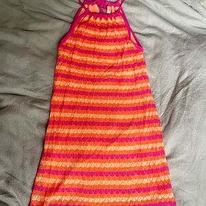 Trina Turk Striped Halter Dress